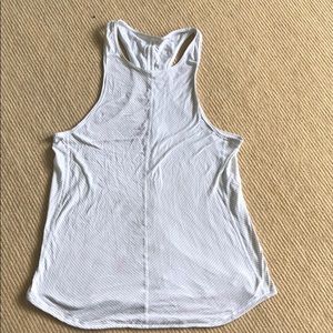 White and light grey lululemon tank top
